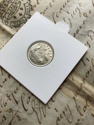 Rare Unc 1938 Australian Sixpence 6p Silver Pre Decimal Coin Scarce