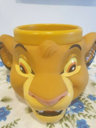 Rare Vintage Disney Collectable Simba The Lion King 1992 Rubber 3d Mug