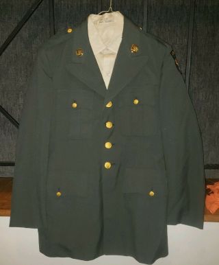 Rare Vintage 101st Airborne Ww2 Us Military Dress Uniform W/screaming Eagle Id 