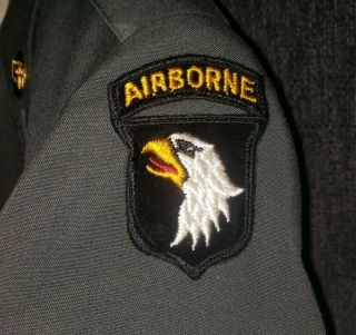 RARE VINTAGE 101ST AIRBORNE WW2 US MILITARY DRESS UNIFORM W/SCREAMING EAGLE ID ' D 2
