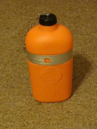 Vintage Oasis Kwencher Orange Plastic Canteen Bottle With Belt Clip Rare Color
