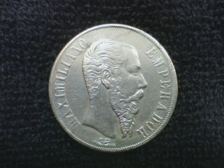1867 Mexico Silver 1 Peso Maximilian 2nd Mexican Empire Ngc Xf Rare Imperio