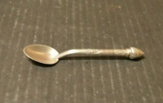 Demitasse Condiment Spoon Silver 3 - 1/4 Inches Vintage Antique Collectible