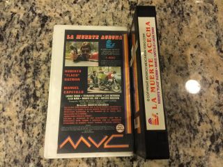 LA MUERTE ACECHA RARE VHS 1993 SPANISH MEXI SLEAZE THRILLER ROBERTO FLACO GUZMAN 2
