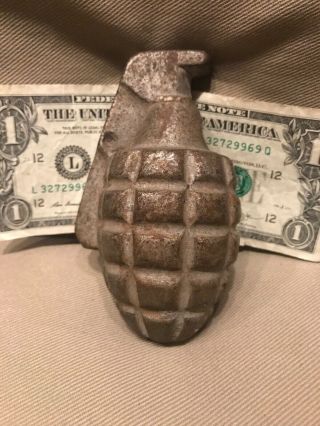 Vintage Hand Grenade Pineapple Practice Cast Iron
