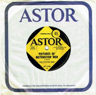 The Status Quo - Pictures Of Matchstick Men - Rare 7 " 45 Vinyl Record - 1968