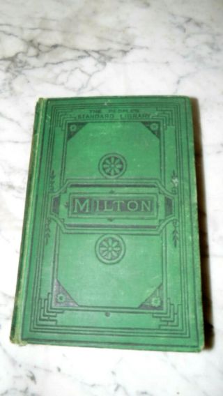 Poetical Of John Milton Antique Victorian Decorative Binding Book`bx7