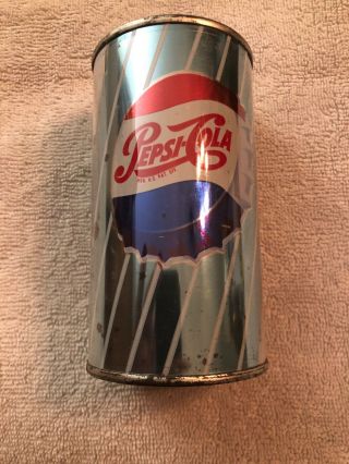 Vintage 1960s Pepsi Cola Can Steel Rare Bottom Opened