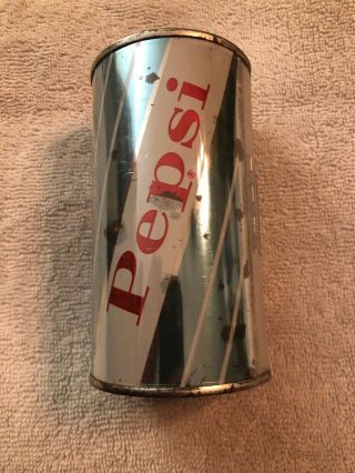 Vintage 1960s Pepsi Cola Can Steel RARE Bottom Opened 2