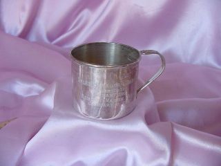 Vintage Sterling Silver Baby Cup 1958 Trophy Champion Award 55g Piece