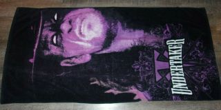 Rare Wcw Undertaker Beach Towel Wwe Vintage Collectible