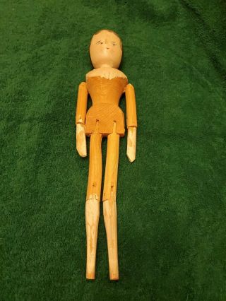Vintage Wood Wooden Peg Doll