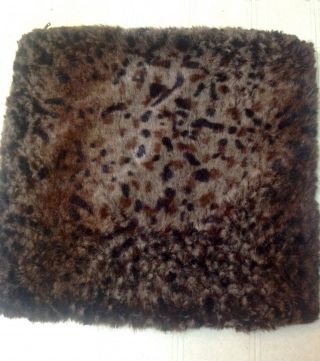 Pottery Barn Faux Fur Leopard Plush Pillow Sham Case Cover Rare