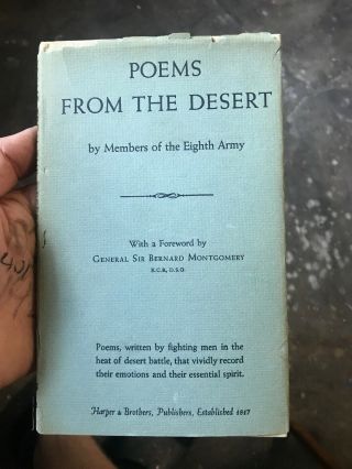 Poems From The Desert Army 8th Division 1944 Ww2 Rare 1st Edition
