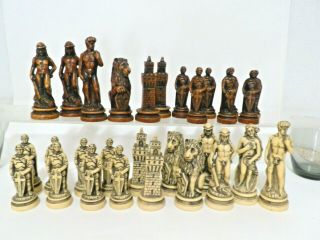 Rare Nigri Italian Chess Set Michelangelo 