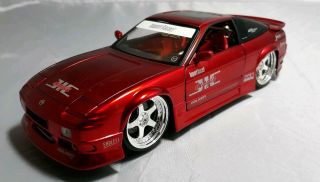 Jada Toys Nissan 240sx Car 1/24 Import Racer Metallic Red No Box Rare