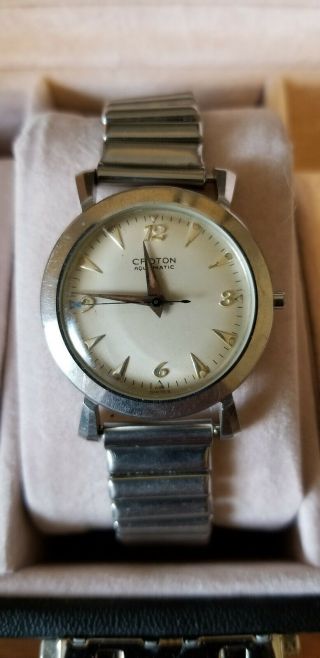 Vintage Croton Aquamatic 17 Jewels Swiss Made Watch