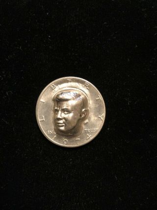 1974 Kennedy Half Dollar Push / Pressed Out Face Rare Coin