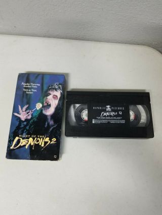 Night Of The Demons 2 Vhs Rare Horror Not On Dvd Republic Obscure