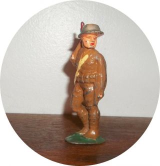 Rather Rare Soldier With Rifle Slung On Guard Duty Manoil