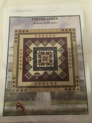 Rare First Ladies Quilt Pattern By Denice Lipscomb