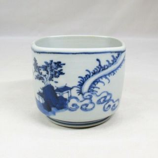 E216: Real Japanese Old Imari Blue - And - White Porcelain Ware Incense Burner