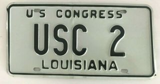50 Off Louisiana License Plate Rare Us Congress,  Low Number Usc 2