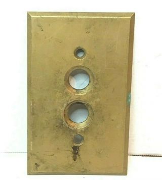 Antique Solid Brass Push Button Light Switch Cover Plate