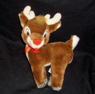10 " Applause Vintage Rudolph The Red Nosed Reindeer Stuffed Animal Plush Toy