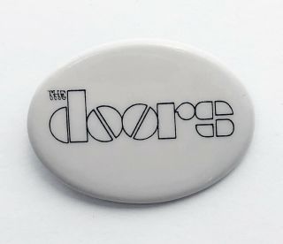 Rare Vintage 70s The Doors Oval Pinback Button Pin Badge Jim Morrison Rock Band