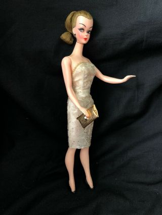 Vintage Barbie Bild Lilli Doll Clone Outfit Ivory Gold Dress Purse Wendy Elite