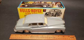 Rare Vintage Hong Kong Plastic Rolls Royce Silver Cloud Battery Operated Boxed