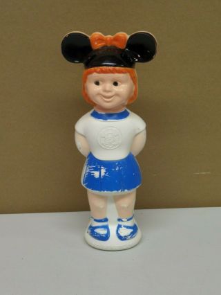 Vintage Walt Disney Mickey Mouse Club Mouseketeer Soaky Bottle Rare Blue Dress
