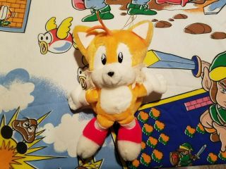 Rare Segasonic Sonic The Hedgehog Carnival Tails Plush Sega Toy Doll