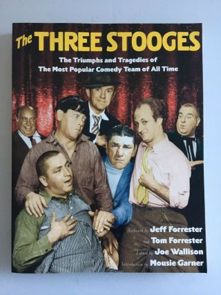 The Three 3 Stooges Autograph Signed Book Paul Mousie Garner Rare