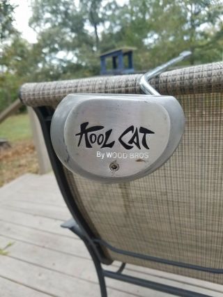 Rare Vintage Kool Cat By Wood Bros Putter 34 ".  With Gp Tour Wrap Grip