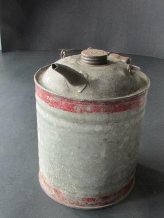 Vintage/antique Delphos Rare Early Gas/oil Can 1 Gallon With Lid