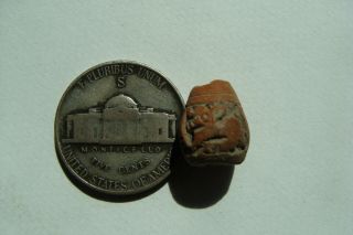 Ancient Manabi Pre - Columbian Mouse Ceramic Spindle Whorl Bead 500bc - 500ad Ecua