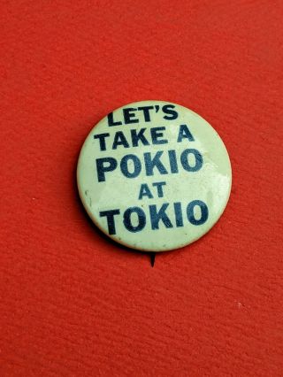Rare Vintage Wwii Pin Button Let 
