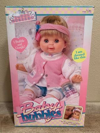Vintage Baby Bubbles Doll Blonde Hair 5608 By Ideal Nursery 1989