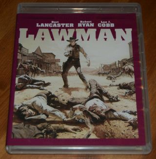 Lawman Blu - Ray Twilight Time Limited Edition Burt Lancaster Western Rare Oop