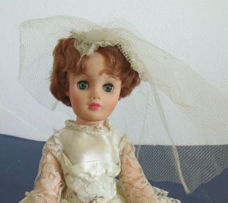 Vintage American Character 20 " Toni Lookalike Doll Wedding Gown & Veil