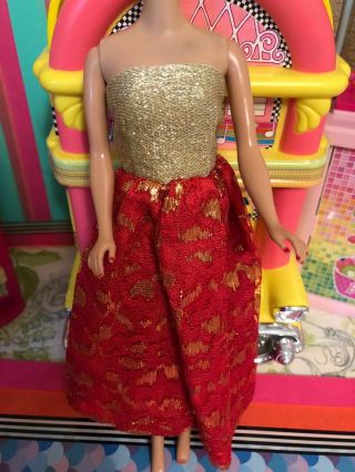Vintage Barbie Clone Premier ? Shillman,  Suzette,  Babs Embosed Lovely Long Gown