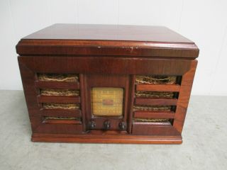 Antique Vintage Philco Wood Tube Radio Record Player