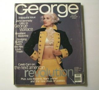Rare 1995 George 1st Issue – Cindy Crawford Cover –madonna –john Kennedy,  Jr