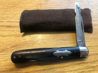 Vintage Antique Folding Pocket Knife “red Devil S & H Co.  York 1890 - 1936