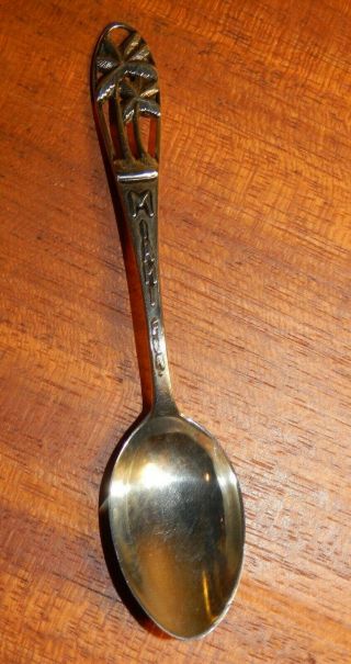Vintage Sterling Silver Souvenir Demitasse Spoon Miami Florida
