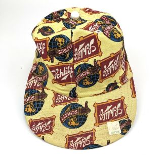Vintage 1950s - 70s Schlitz Beer Baseball Cap Wall Drug Rare Hat
