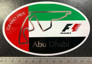 F1 Formula One 1 Abu Dhabi Souvenir Window Sticker.  Very Rare