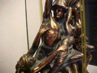 Rare Greek Roman " The Rape Of Polyxena " Nude Bronze Clad Statue By Pio Fedi